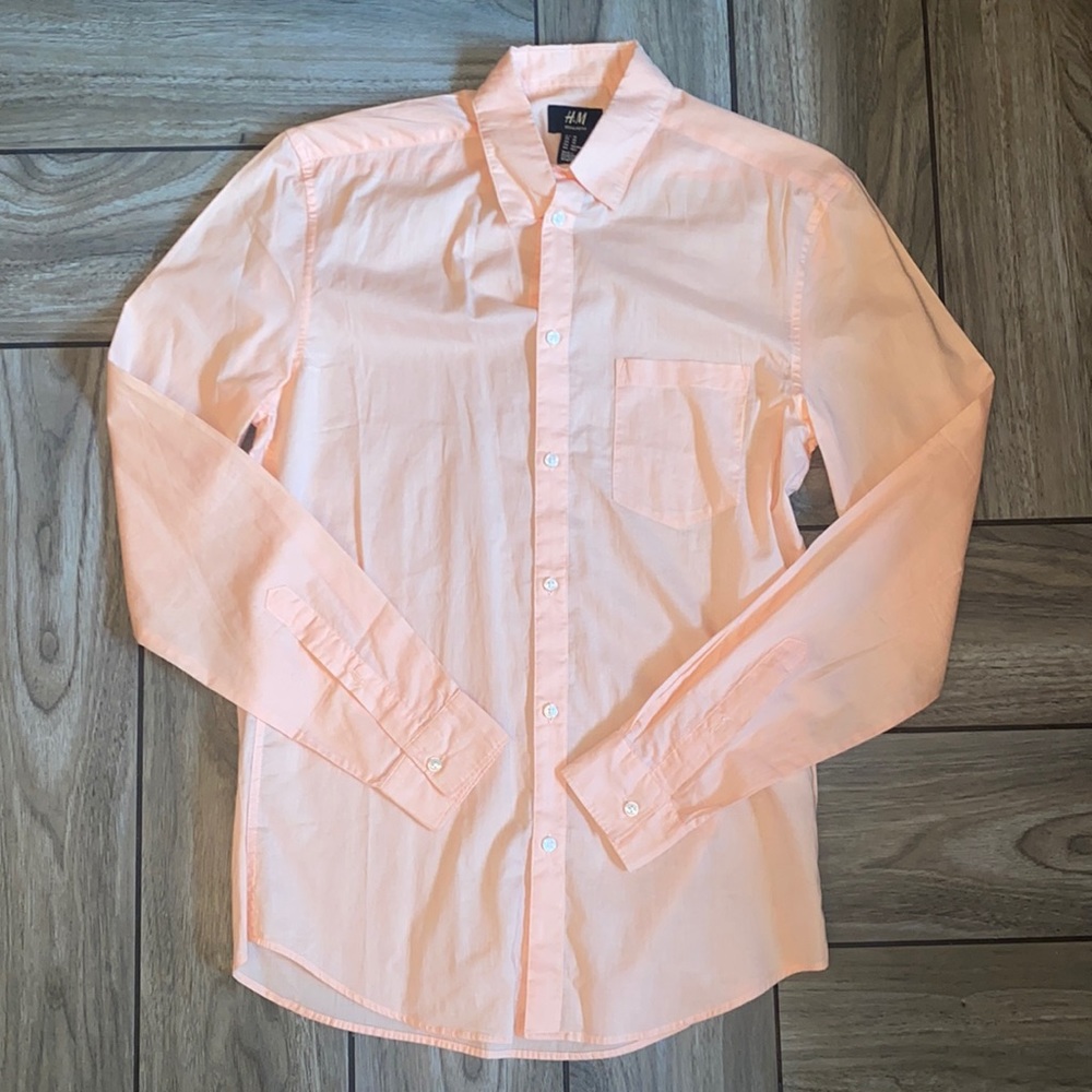 Peach Button Up Shirt
